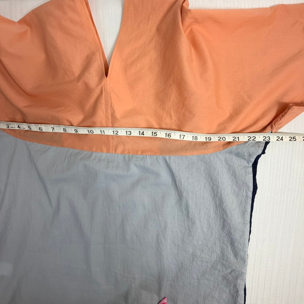 COS Women Colorblock Draped V-Neck Boxy Top Scandi Style Minimalist Boho Resort - Picture 4 of 6